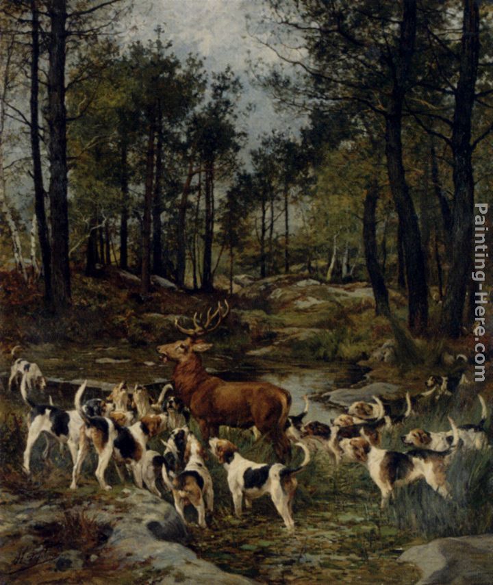The Deer Hunt painting - Charles Olivier De Penne The Deer Hunt art painting